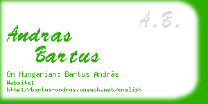 andras bartus business card