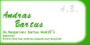 andras bartus business card